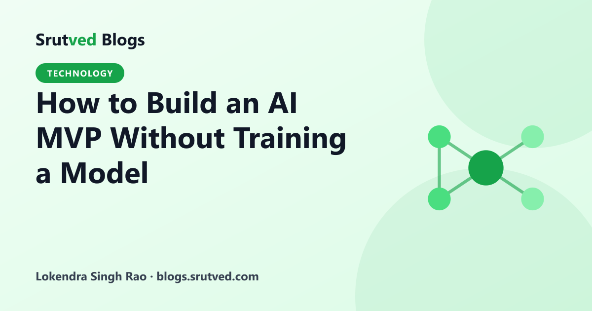 Architecture of an AI MVP: app, retrieval, language model API and evaluation