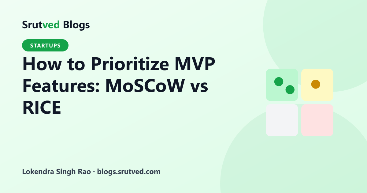 Value versus effort grid used to prioritize MVP features