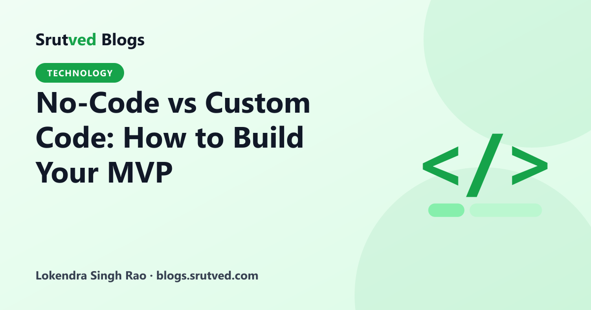 Decision flowchart for choosing between no-code and custom code for an MVP